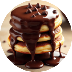 Chocolate pancake stack